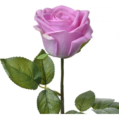 Dekorácia umelá kvetina fialová ruža Rose - 8*8*44 cm - Clayre & Eef