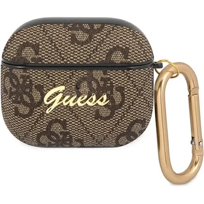 Guess GUA34GSMW калъф за AirPods 3 кафяв 4G Script Metal Collection (GUA34GSMW)