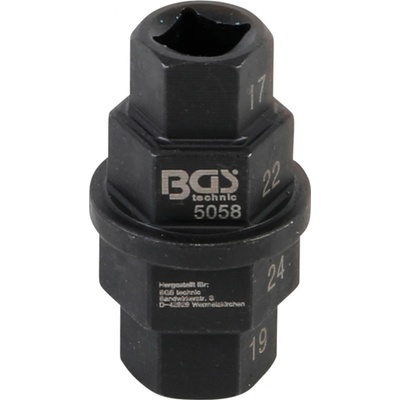 BGS Technic BGS 5058 Speciální hlavice 3/8" pro motocykly. 6hran 17 - 19 - 22 - 24 mm