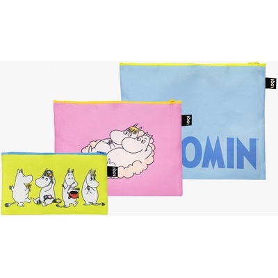 LOQI taštičky na zip 3 ks moomin together