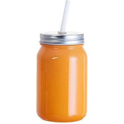 Mason Sklenice " Jar" bez ouška oranžová sublimace termotransfer 450 ml