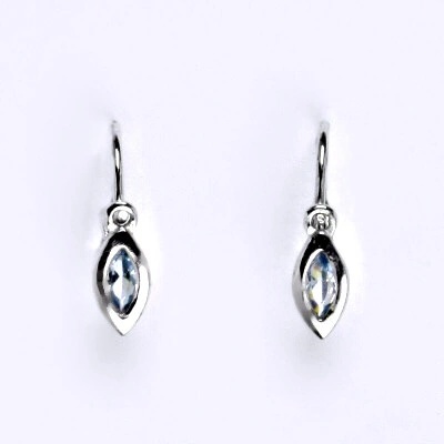 Čištín dětské zlaté s akvamarínem bílé zlato VE 245 akvamarin