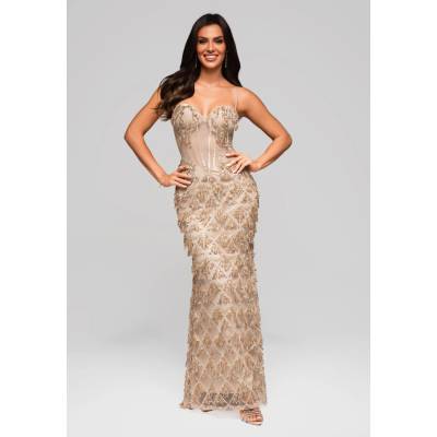 Edoti Evening dress LA-OM-DL žltá