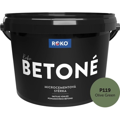 Rokospol Roko Betoné dekorativní stěrka P119 Olive Green 7 kg