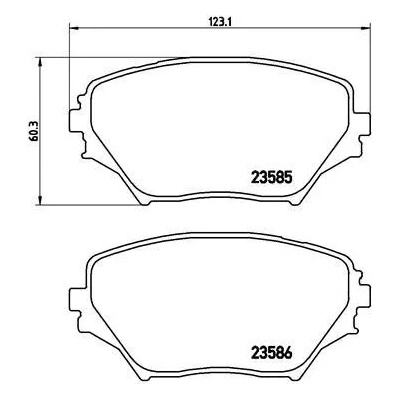 Sada brzdových platničiek kotúčovej brzdy BREMBO P 83 055