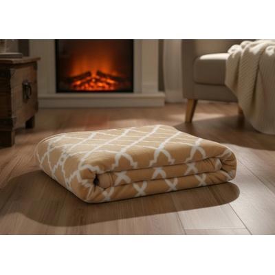BBK deka z mikrovlákna Morocco béžová geometrický vzor 150x200