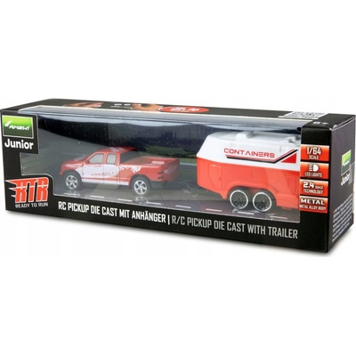 Amewi RC Pickup s přívěsem pro koně RTR červený 1:64