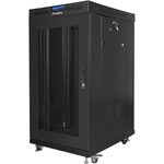Lanberg rack cabinet 19" free-standing 22U/800x800 (flat pack) with mesh door lcd black v2 (FF01-8822-23BL)