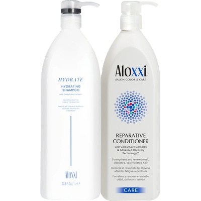 Aloxxi Profesionální vlasová kosmetika Los Angeles hydratační šampon 300 ml + neoplachující kondicionér 300 ml – Zbozi.Blesk.cz
