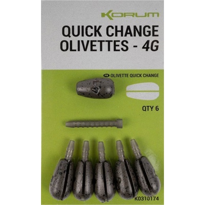 Korum Quick Change Olivettes 6g 6ks
