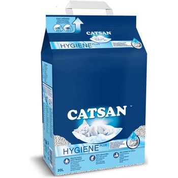 CATSAN Hygiene Plus rastlinné stelivo pre mačky 20 l