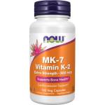 NOW MK-7 Vitamin K-2 300 mcg | Extra Strength MenaQ7® [120 капсули]