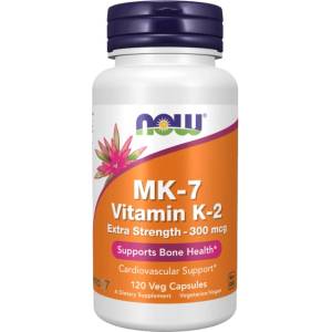 NOW MK-7 Vitamin K-2 300 mcg | Extra Strength MenaQ7® [120 капсули]