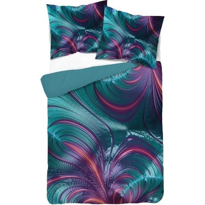 Detexpol obliečky 3D Kvety fialové micro Polyester mikrovlákno 220x200 2x70x80