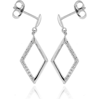 Zlatnictví U Kostela visací náušnice kamínkové kosočtverce AE9164