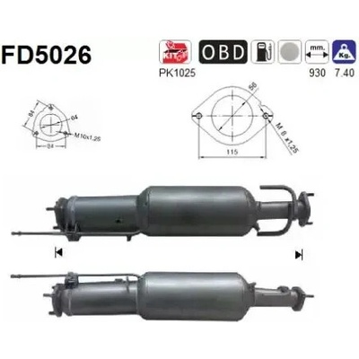 AS Filtr pevných částic ASA FD5026