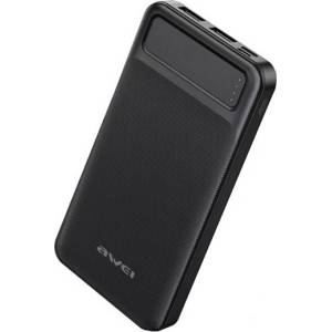 Awei Аварийно зарядно устройство AWEI P5K 2 USB+2 Type-C гнезда 10000mAh, PD бързо зарядно устройство, ЧЕРНО (P5K)