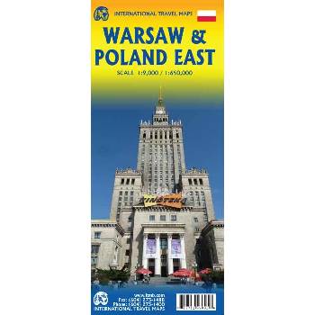 Varšava a Polsko východ cestovní mapa