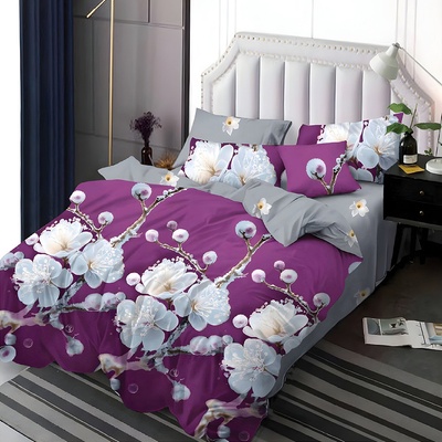 EmonaMall Двулицево спално бельо EmonaMall, 6 части - Модел S16559 (S16559-33333d)