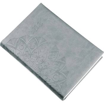 Realsystem Дневник за дата и час REALSYSTEM Librobello B/6 daily white flat grey 2026. 5421-23 (5421-23)