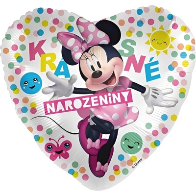 Premioloon Balonek fóliový Minnie Mouse Krásné narozeniny, 43 cm