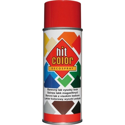 hitcolor Barva lesklá 400 ml ohnivě červená
