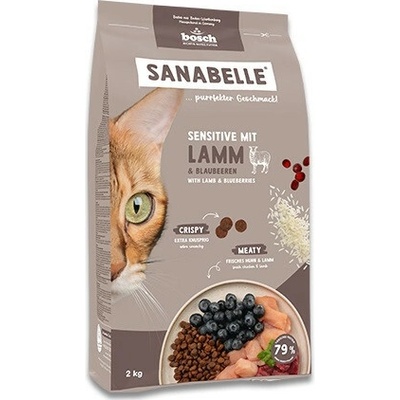 SANABELLE Sensitive Jehněčí pro kočky s citlivým zažíváním 2 kg