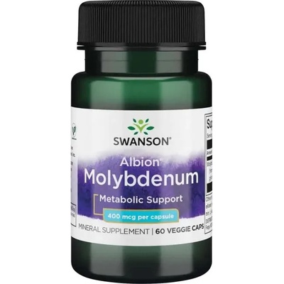 Swanson Albion Molybdenum, 400 mcg, 60 капсули, Swanson (SWU838)