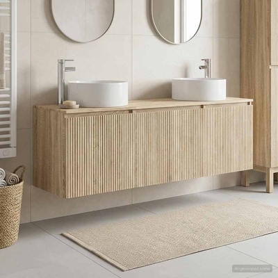 vidaXL Комплект шкафове за баня 3 бр. Дъб сонома 49, 5 x 44, 5 x 65, 5 см (3405729)