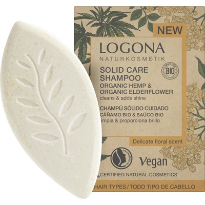 Logona Tuhý konopný šampon BIO bezinky 60 g