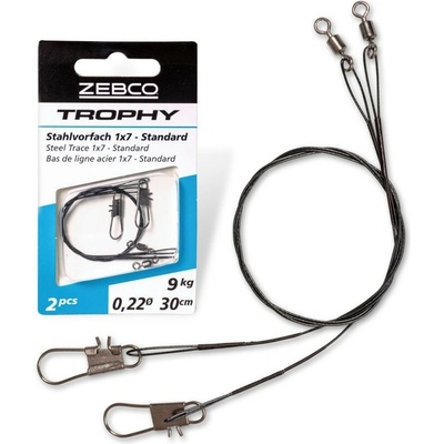 Zebco ocelové lanko 1x7 Trophy Steel Trace Standard 30cm 9kg 2ks