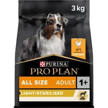 Pro Plan All Sizes Adult Light Sterilised kura 3 kg