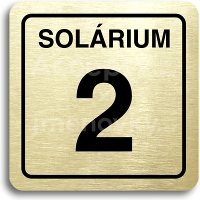 ACCEPT Piktogram solárium 2 - zlatá tabulka - černý tisk
