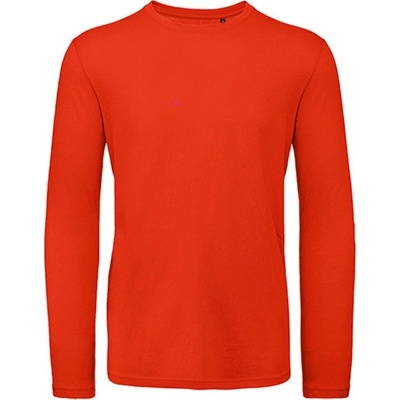 B&C pánske tričko s dlhým rukávom TM070 Fire Red