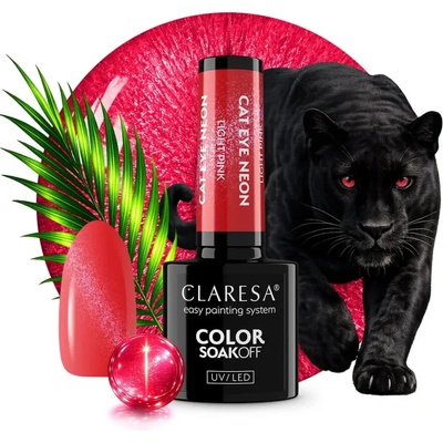 CLARESA Gél lak CAT EYE NEON Light Pink 5 g