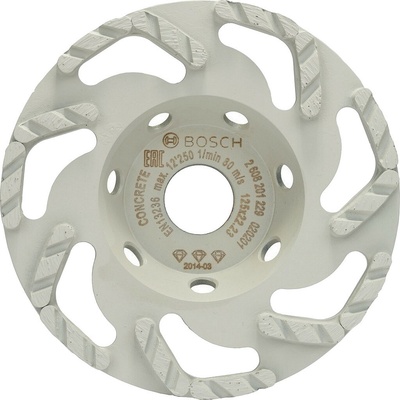 Bosch Diamantový miskovitý kotúč 125 mm Best for Concrete, typ 2 2608201229