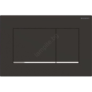 Geberit 115.883. 14.1-Смивателен бутон Sigma30 24, 6x16, 4 cm черен/лъскав хром (GB0045)