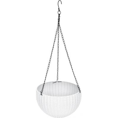 Lechuza Závesný samozavlažovací kvetináč Nido Cottage plastový 27 x 23 cm hnedý