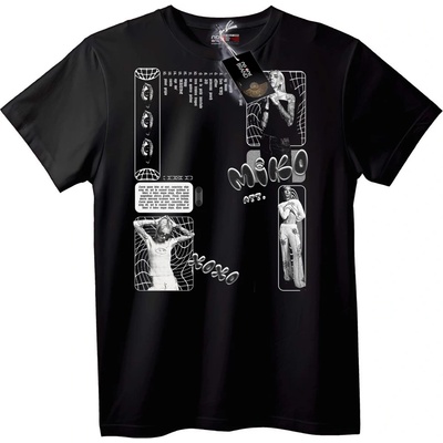 NOONEBRAND Тениска Miko XOXO графика - 2XL, Black