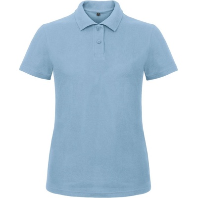 B&C Polokošile B&C ID.001 piqué krátký rukáv dámské COT 01ID1003700 Modrá světlá