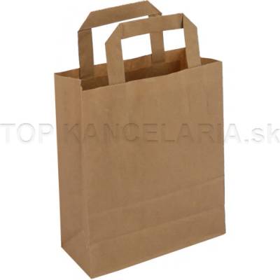Harmanec Papierová taška s plochou rúčkou 26x12x35cm Hnedá