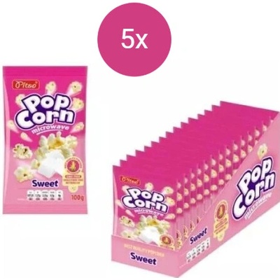 Pitso popcorn do mikrovlnky sladký 5 x 100 g