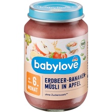 Babylove Bio příkrm jablko banán jahody & vločky 190 g