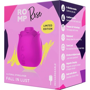 ROMP Rose - вибратор с въздушни вълни - розов