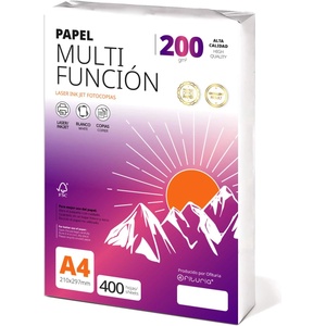 OFITURIA Copy Paper A4 200g/m2 400 Sheets Multipurpose Paper for Laser and Inkjet Printers Copier Office Supplies School Supplies Pack of 400 Sheets 200g - COM0574 (COM0574)