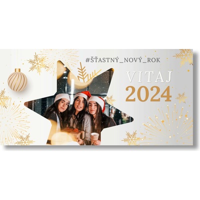 Personal Silvestrovský banner s fotkou - Pure Rozmer banner: 130 x 65 cm