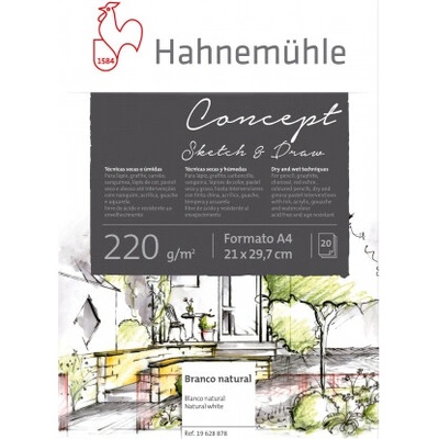 Hahnemühle skicár CONCEPT SKETCH & DRAW 220 gsm 20 listov A4