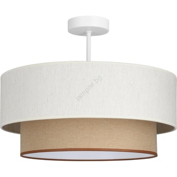 BELIS Плафон NATIA 1xE27/60W/230V бял/кафяв (BE1020)
