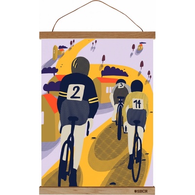 Art print -Velký závod - 50 x 70 dubová lišta