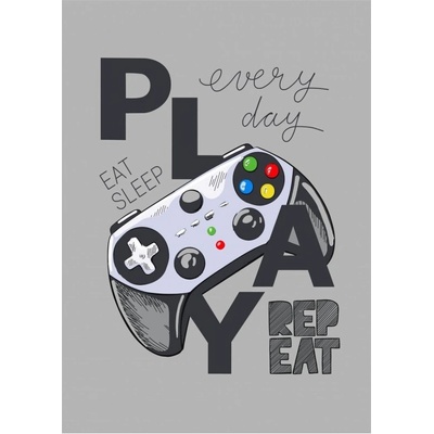 BrandMac Fleecová deka Every day Play Eat sleep play & repeat